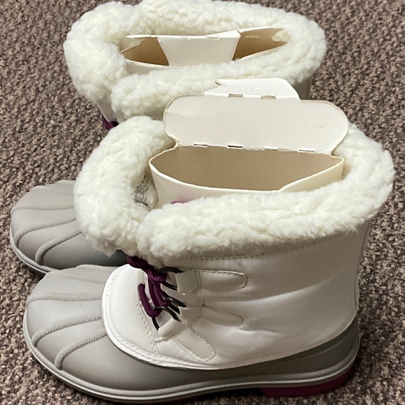 Cat & Jack White and Purple Kids Boots - Picture 2 of 4